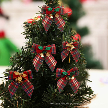 Ornamento de fita de fita de festa por atacado arco de Natal arcos de natal vermelho em estoque